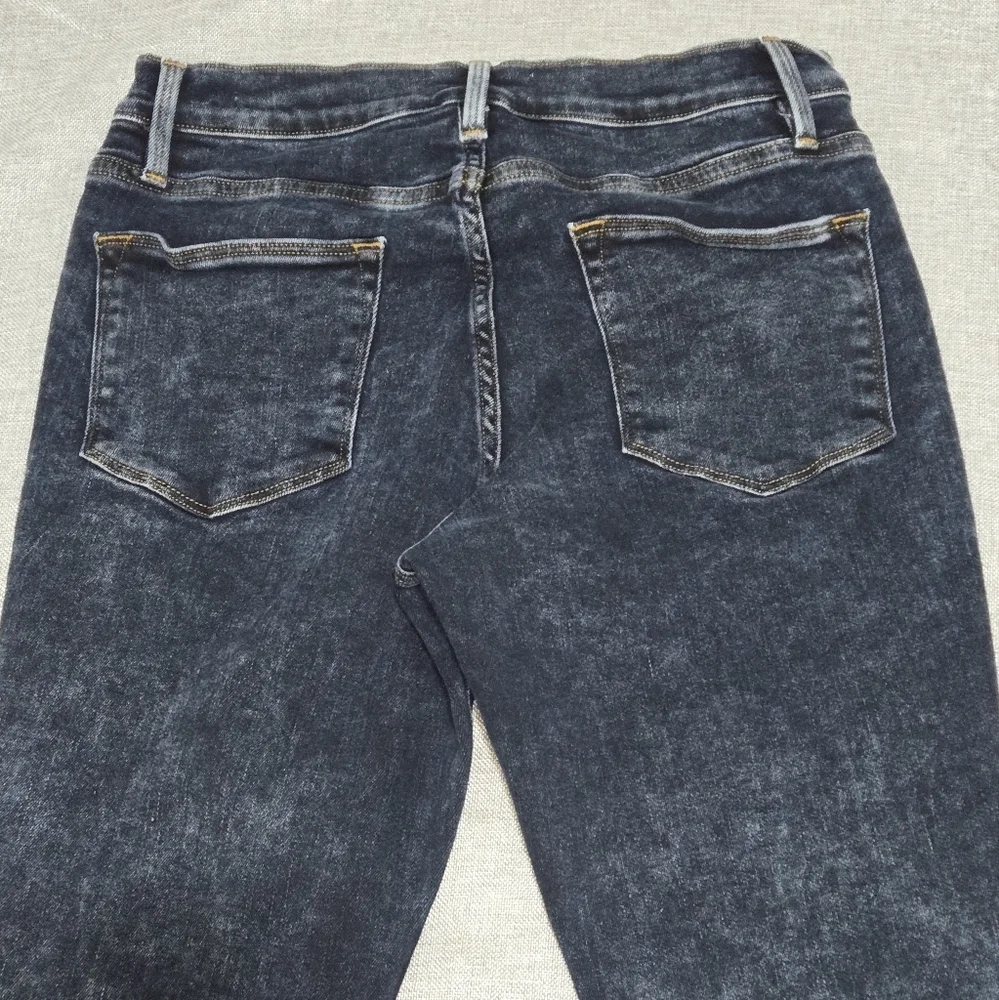 FRAME Le High Skinny Dark Blue Acid Wash Denim Jeans Size 29